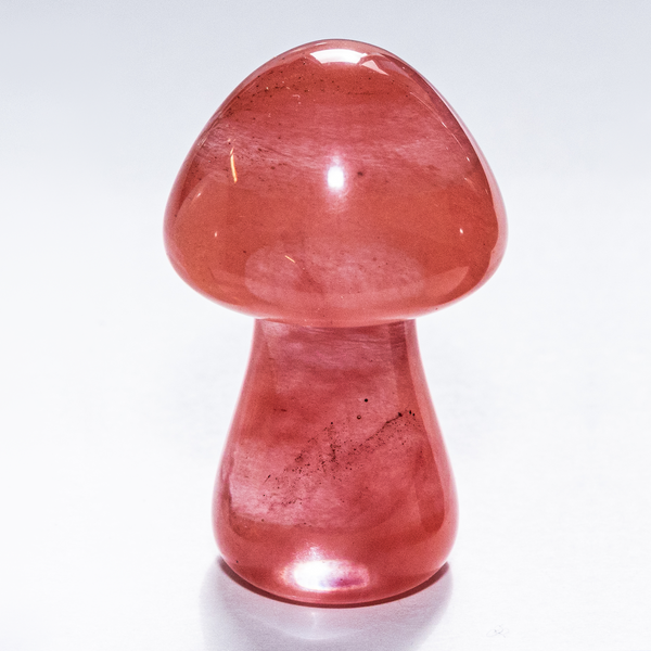 cherry quartz crystal mushroom stone
