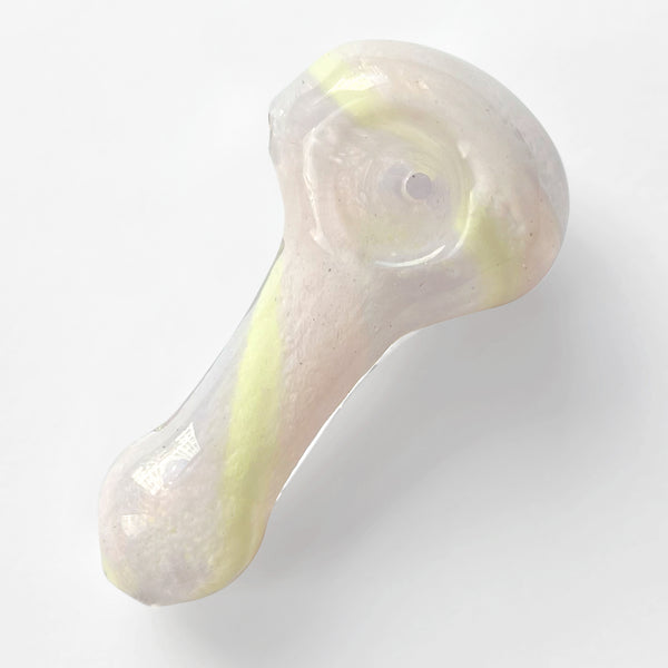 mint green pastel pink lavender swirl fritted glass hand pipe