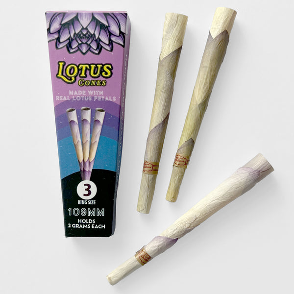 lotus cones king size 109mm holds 2 grams natural tobacco free smoking