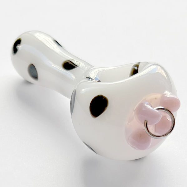pierced cow udder hand pipe glass smoking accessories