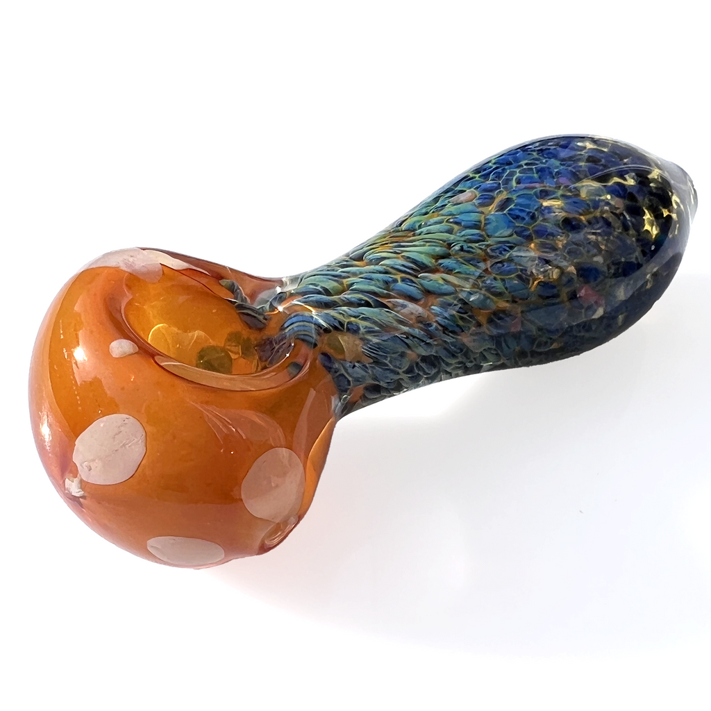 glass mushroom pipe red white blue spoon pipe forestcore shroom trippy aesthetic